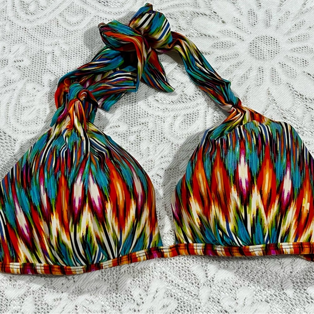 Kenneth Cole Upon the Horizon Multicolor Halter Bikini Top